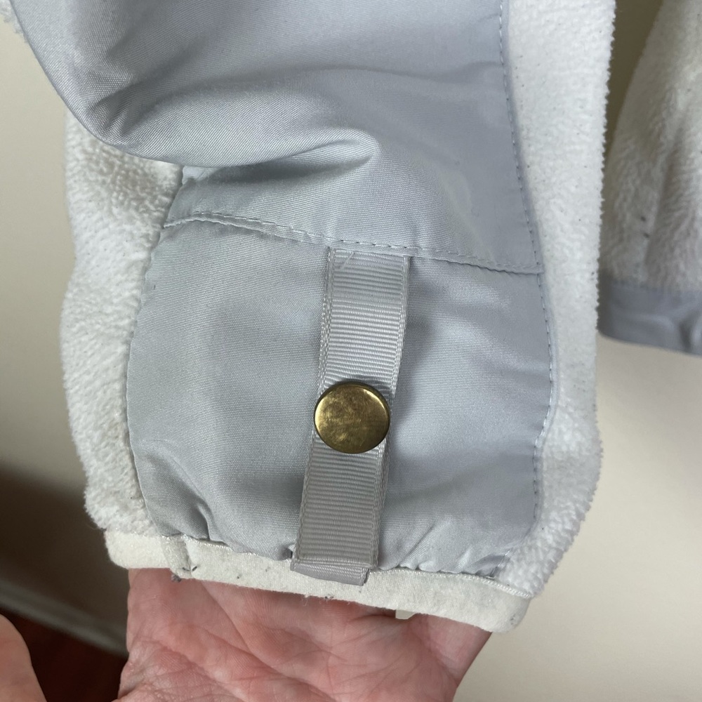 The North Face Size Large Denali White Grey Long Sleeve Zip Up Jacket - Picture 9 of 11